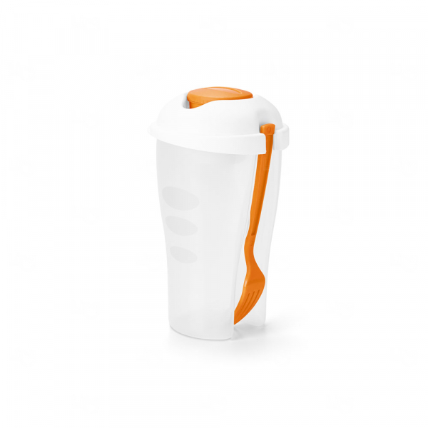 Copo para Salada 850mL Personalizado com Garfo e Molheira 
