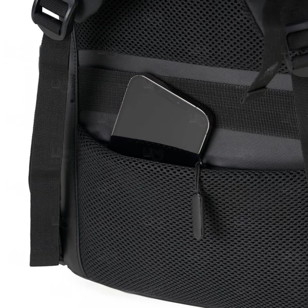 Mochila Couro Sintético Impermeável 20L Antifurto Personalizada 