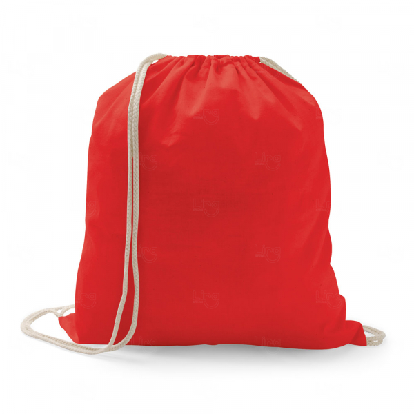 Sacochila Personalizada 100% Algodão - 41 x 37 cm 