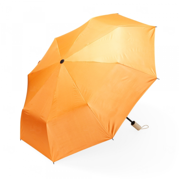 Guarda-Chuva com Proteção UV e Pega de Madeira Personalizado 