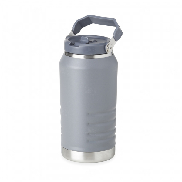 Garrafa Térmica Inox 1,1L com Alça e Bico Flip Personalizada 