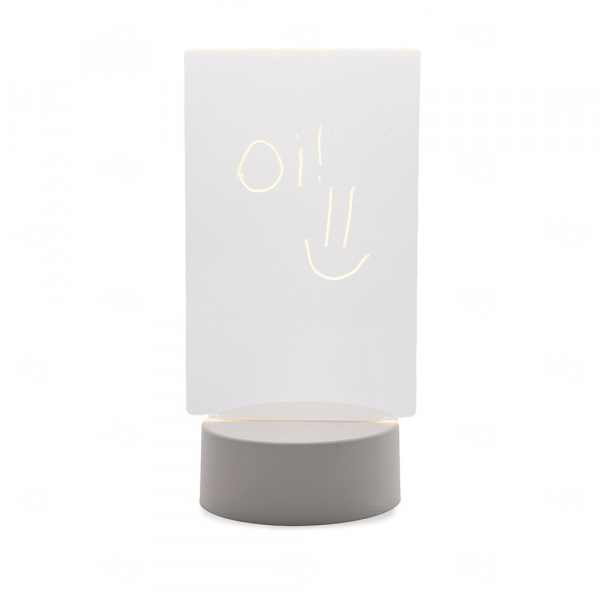 Luminária LED de Mesa com Tela para Anotações Personalizada 