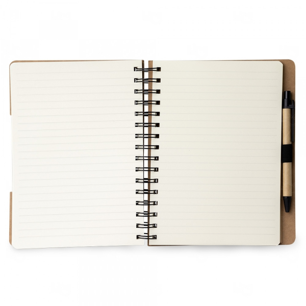 Caderno Ecológico com Adesivos e Caneta Personalizado - 21x18 cm 