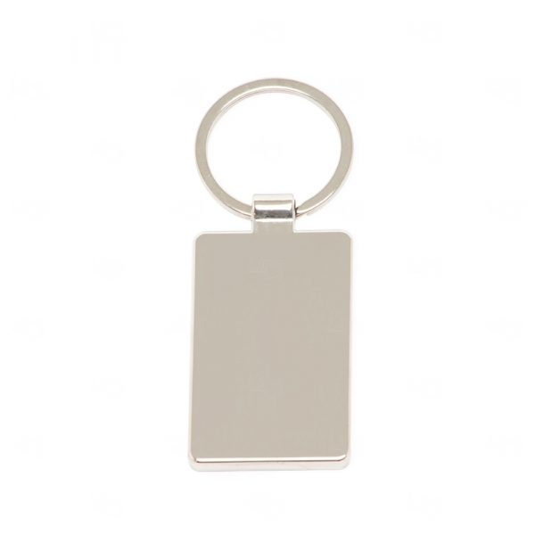 Chaveiro de Bambu e Metal Retangular Personalizado 