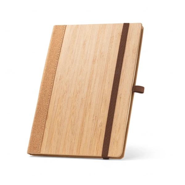 Caderno A5 Ecológico em Bambu e Cortiça Personalizado - 21x14cm 