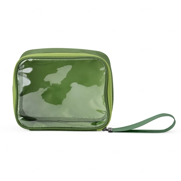 Nécessaire em Nylon com Visor Personalizada - 15,5 x 19,5 cm 
