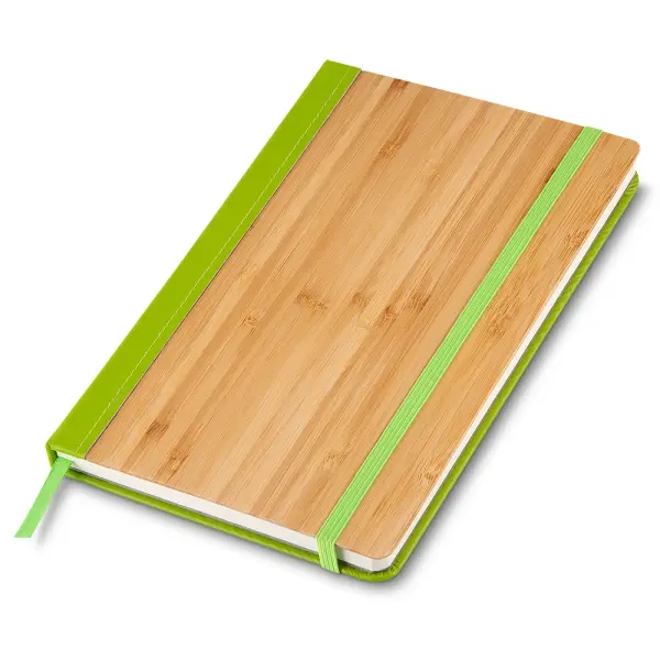 Caderno A5 Capa em Bambu e PU Personalizado 