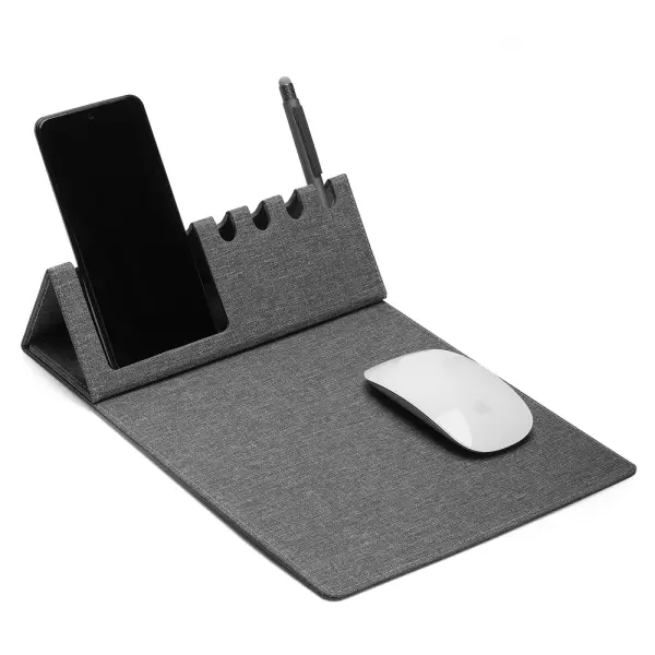 Mouse Pad com Porta Canetas e Porta Cartões Personalizado 