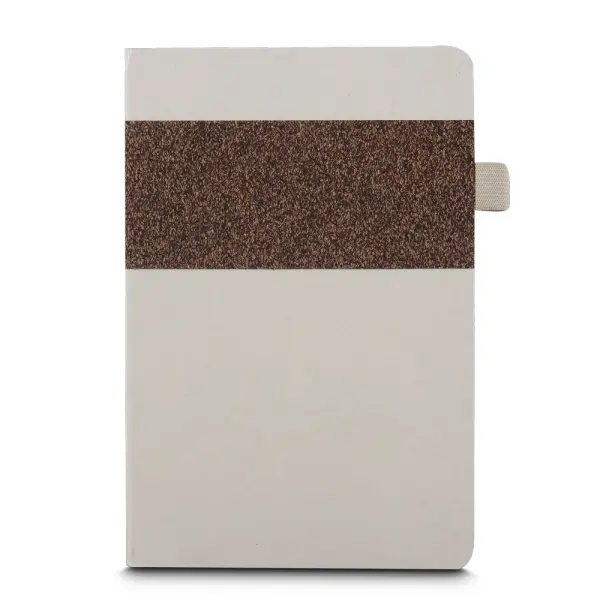 Caderno A5 Capa em Fibra de Cana de Açúcar e Café Personalizado 