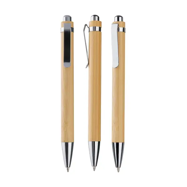 Caderno B6 Capa em Bambu com Caneta Personalizado 