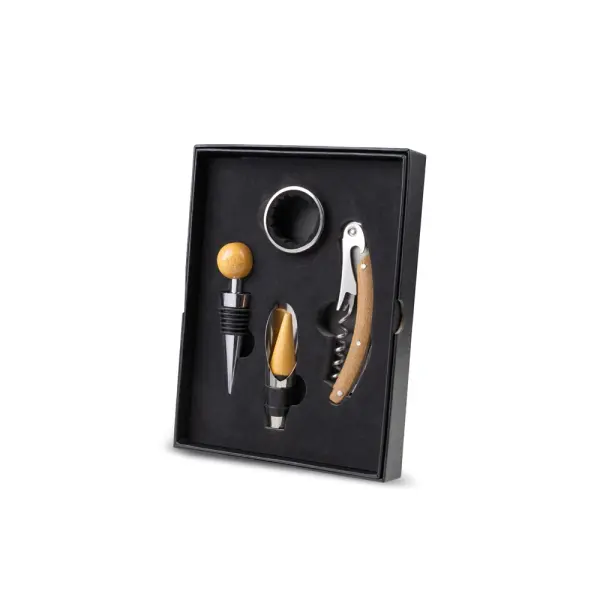 Kit Vinho Personalizado em metal e bambu 