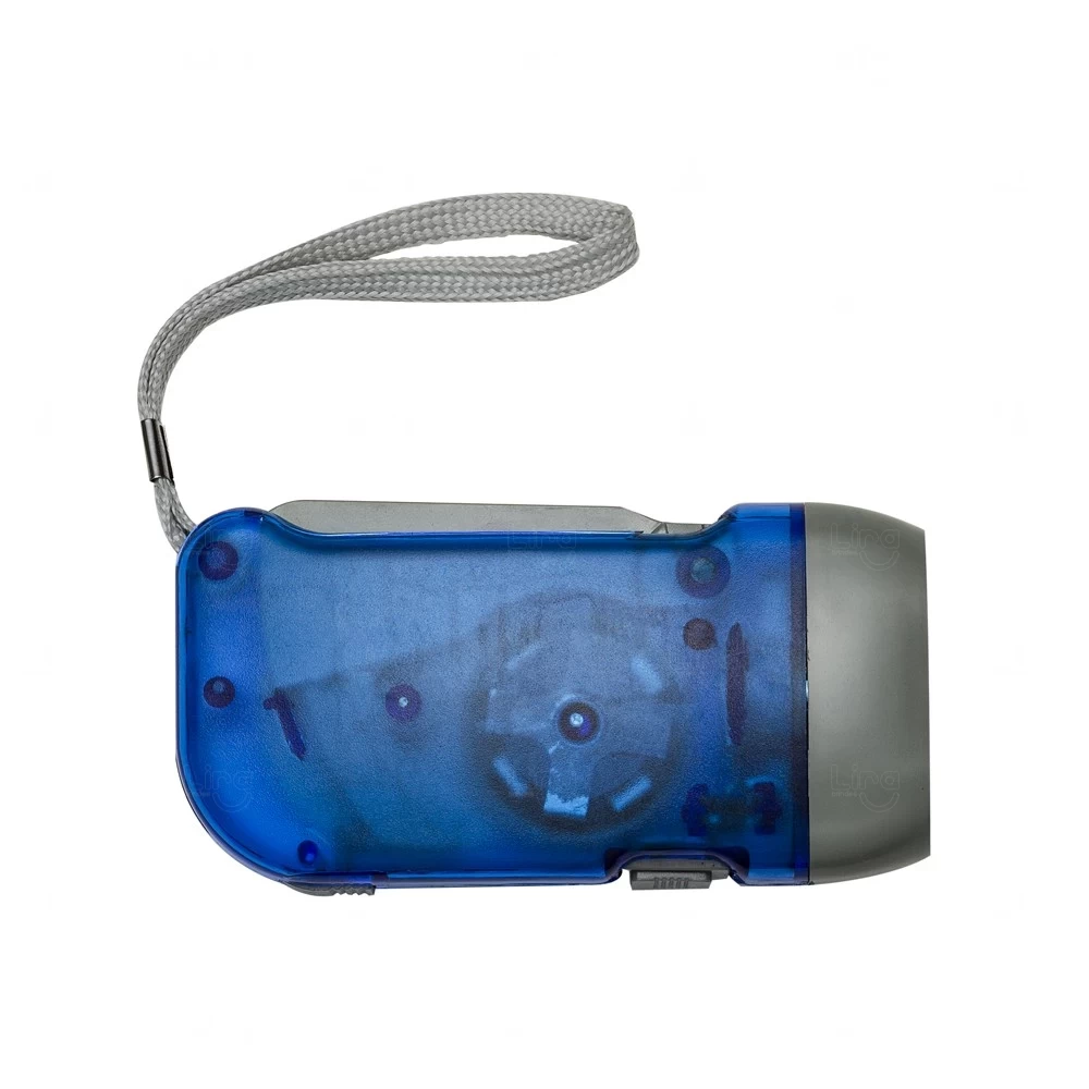 Lanterna de Dínamo com 3 LEDs Personalizada Azul