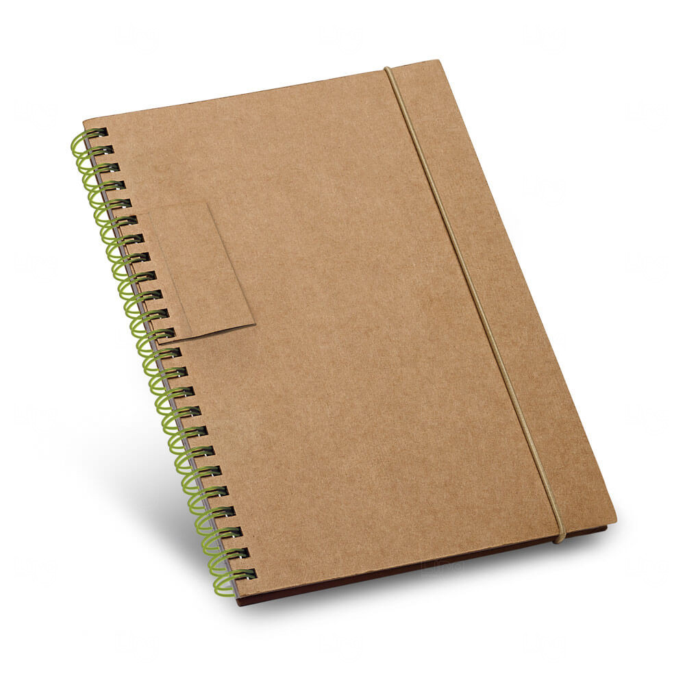 Caderno Ecológico com Espiral Personalizado - 18 x 14 cm Verde