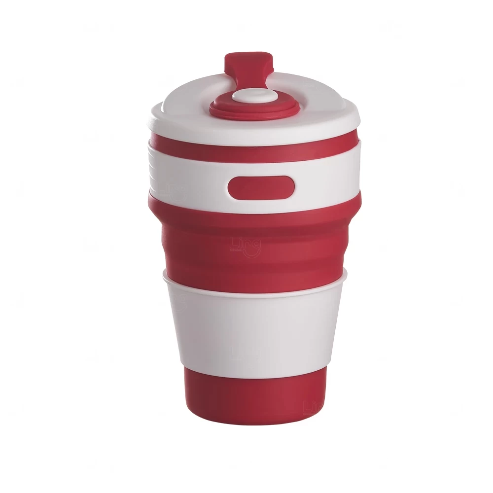 Copo Retrátil de Silicone 350ml Personalizado 