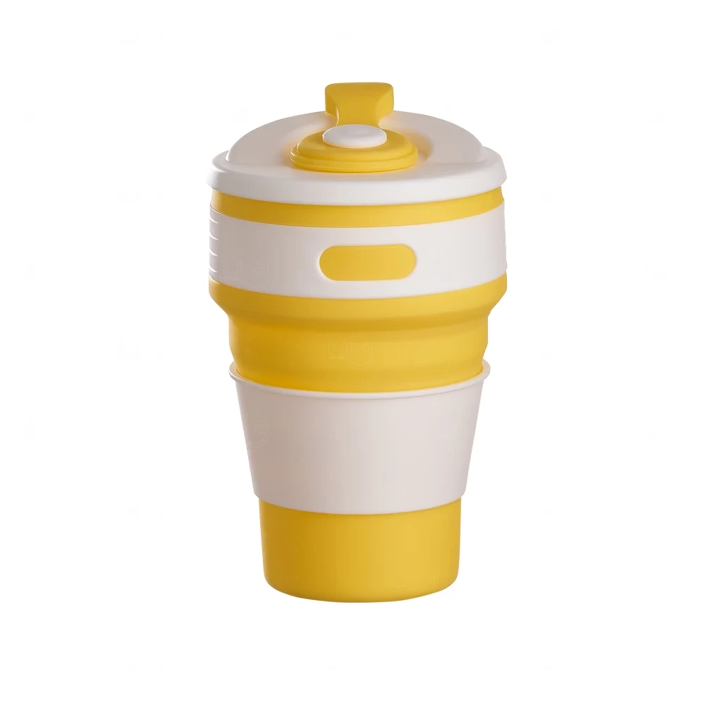 Copo Retrátil de Silicone 350ml Personalizado 
