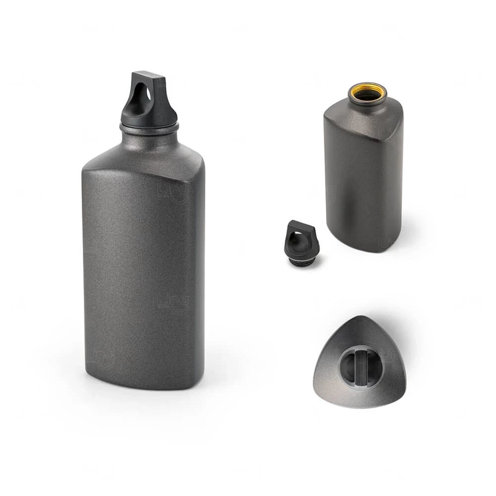 Garrafa Squeeze Triangular 570ml em Alumínio Personalizada 