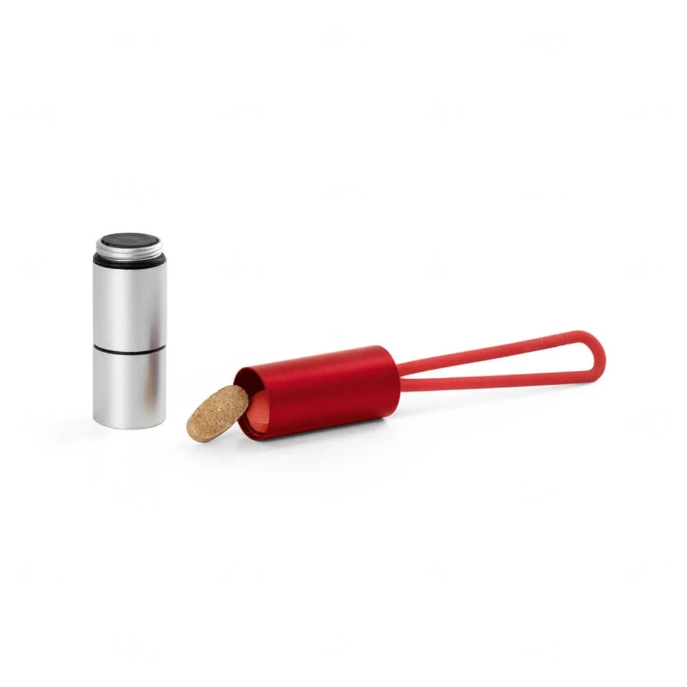 Chaveiro com Mini Lanterna e Porta-Comprimidos Personalizado 
