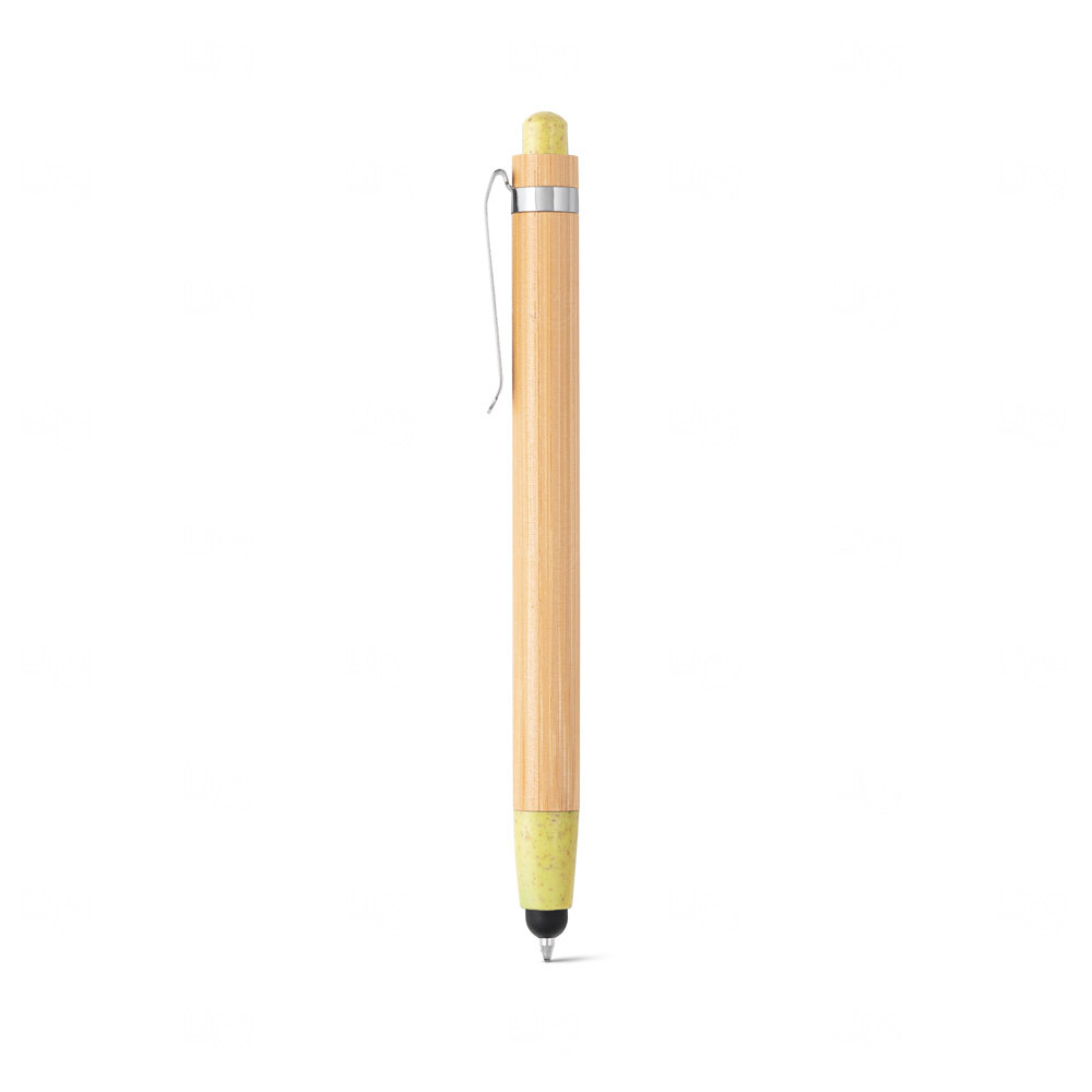 Caneta em Bambu com Touch Personalizada 