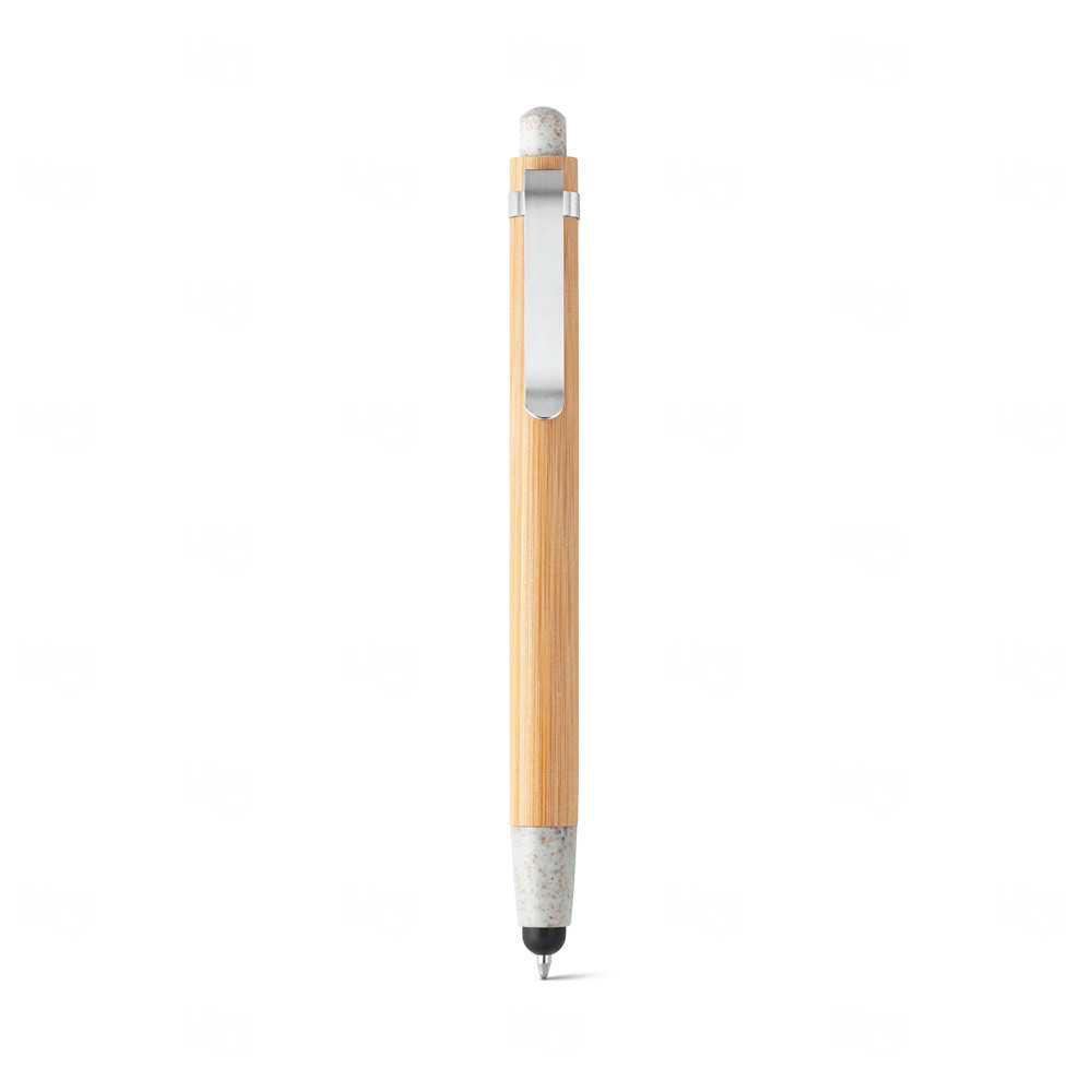 Caneta em Bambu com Touch Personalizada 