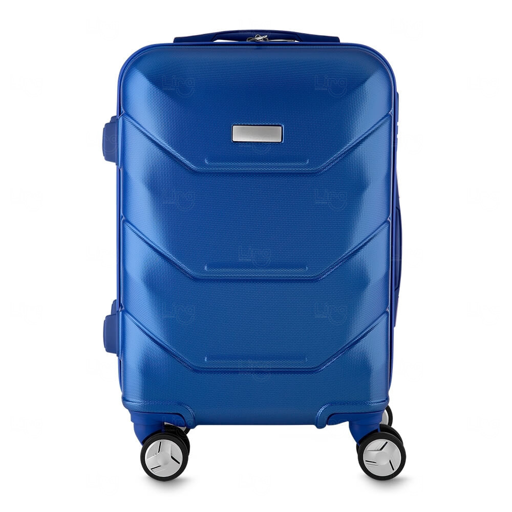 Mala de Bordo Pequena com Rodinhas Personalizada Azul