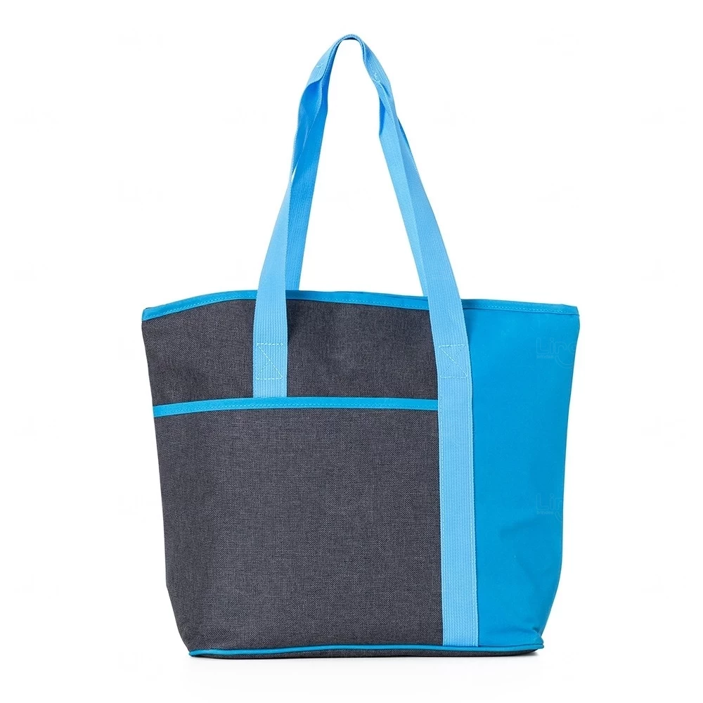 Bolsa Térmica 15L em Poliéster Personalizada Azul Claro