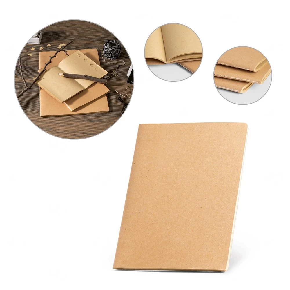 Caderno Ecológico A5 em Papel Cartão Personalizado - 21 x 14 cm 