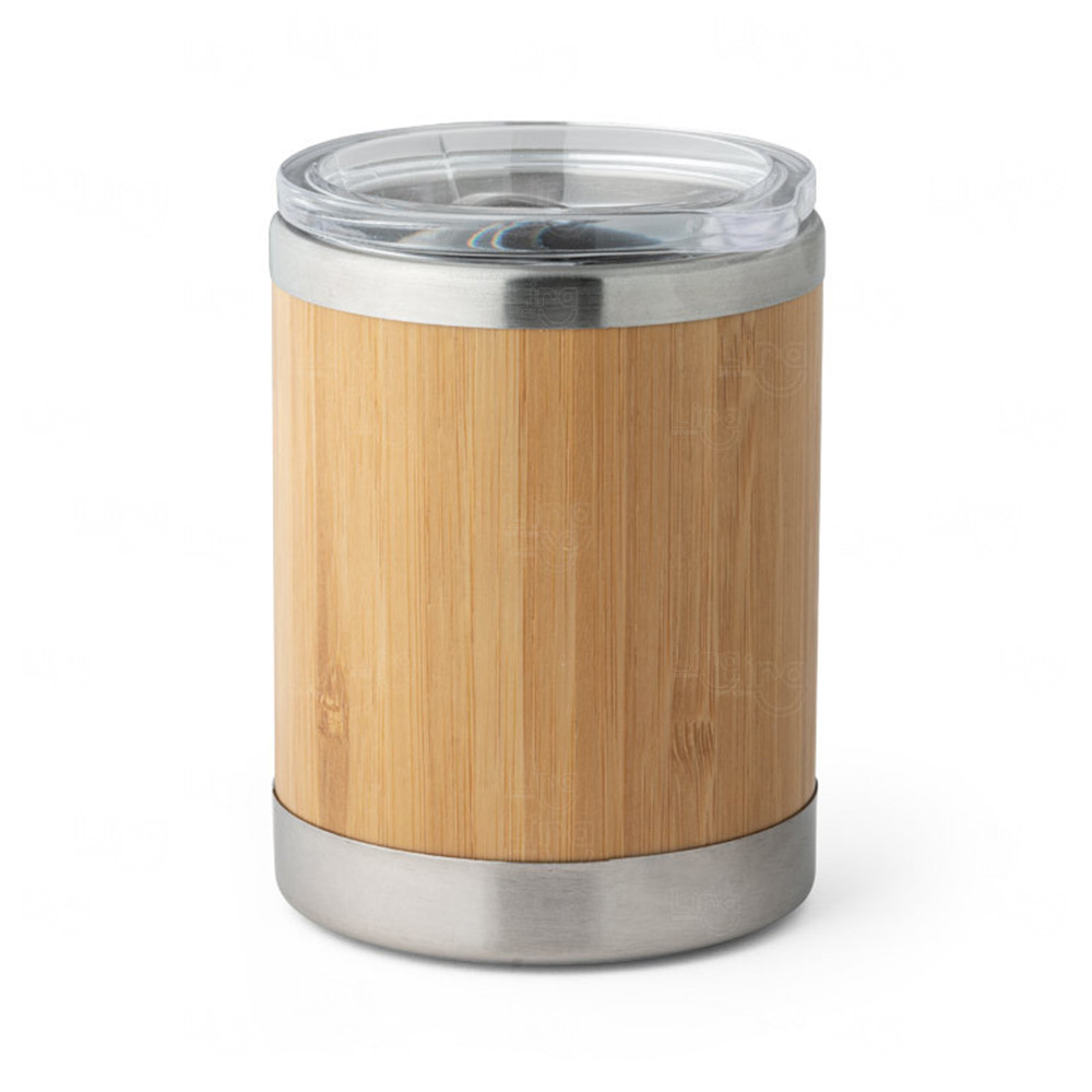 Copo Térmico Ecológico 350ml em Bambu Personalizado 