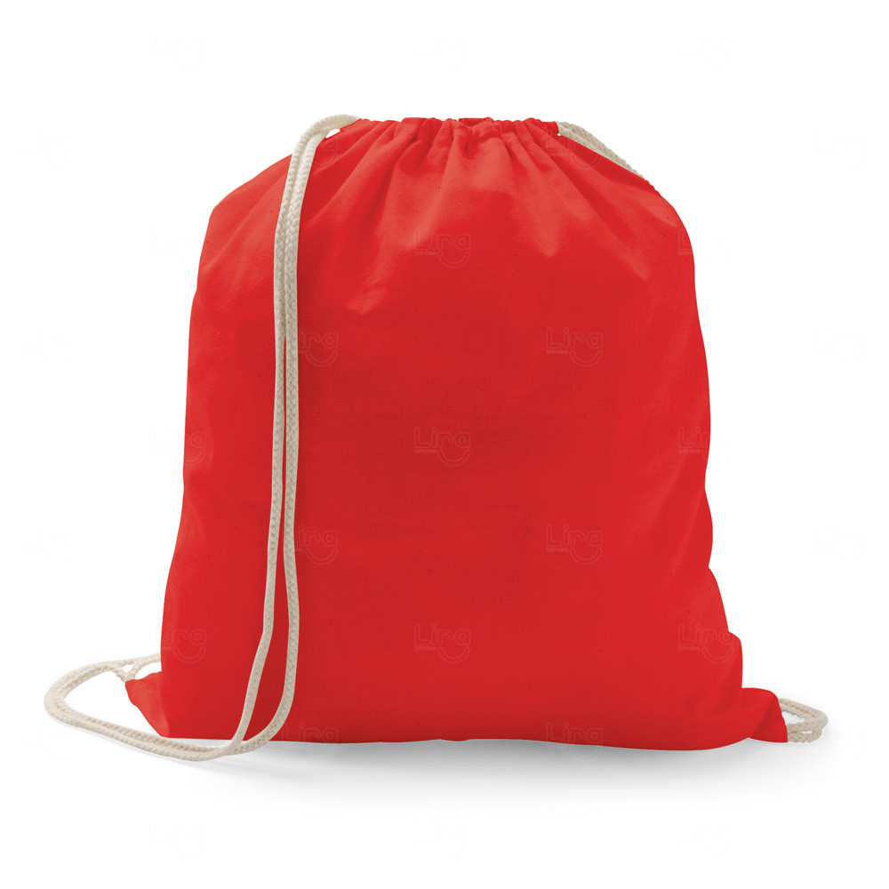 Sacochila Personalizada 100% Algodão - 41 x 37 cm 