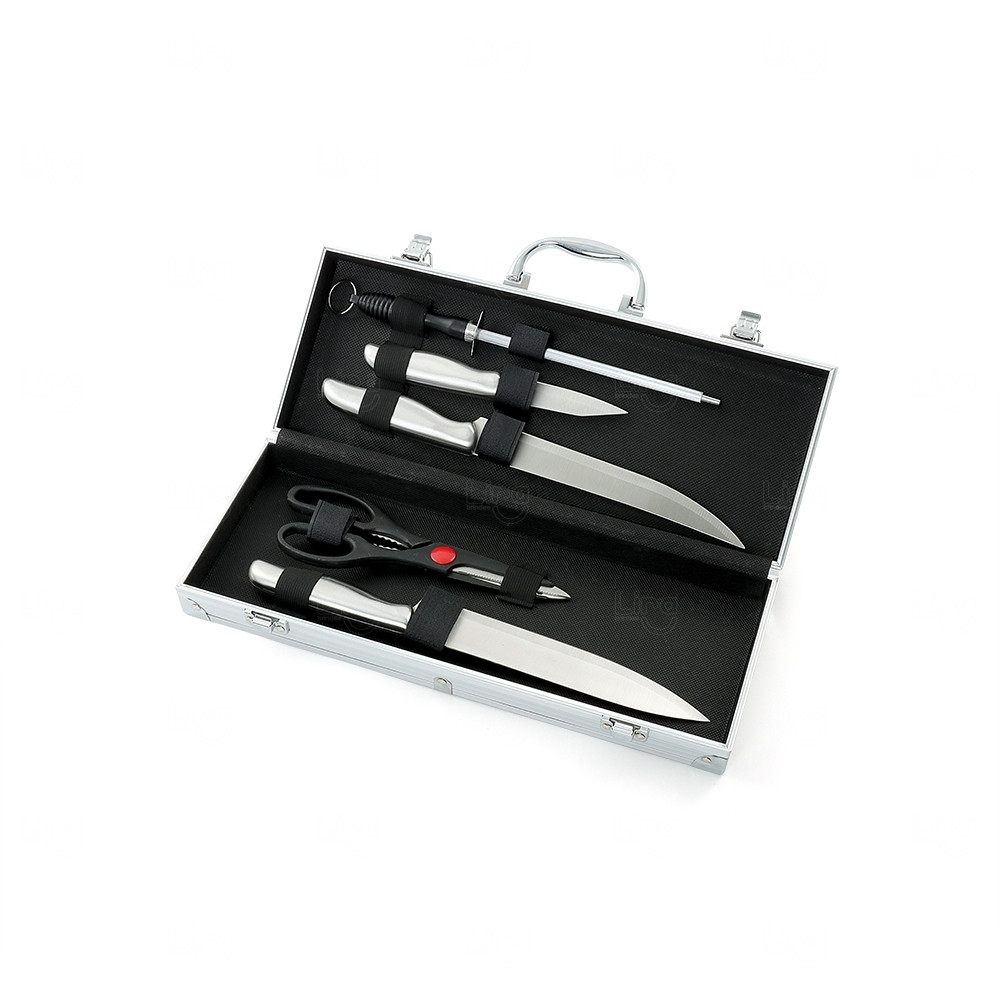 Kit Churrasco 5 Peças com Maleta de Alumínio Personalizado 