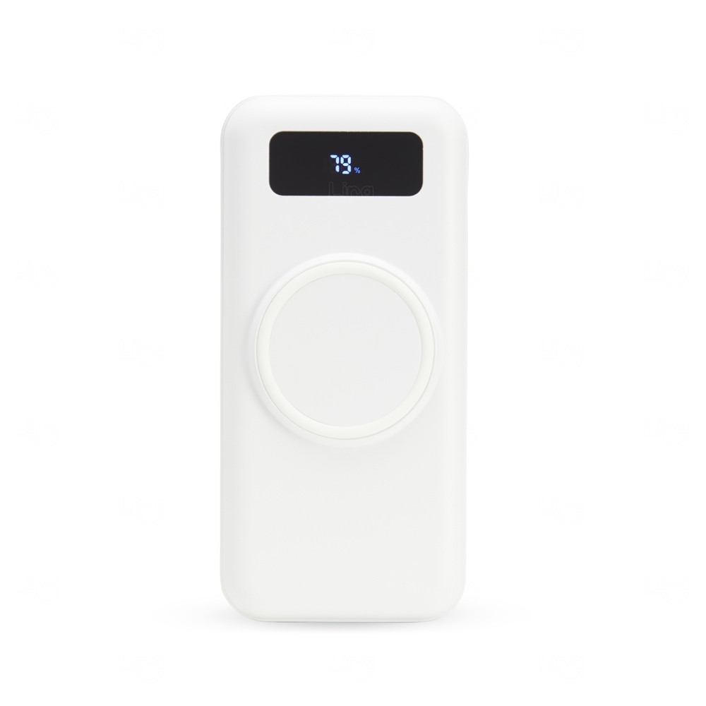 Power Bank p/ Indução e Cabos Acoplados Personalizado - 10.000mAh 