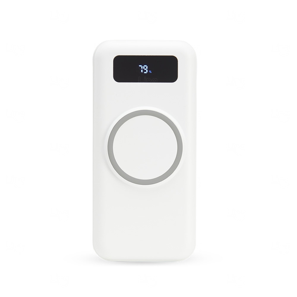 Power Bank p/ Indução e Cabos Acoplados Personalizado - 10.000mAh 