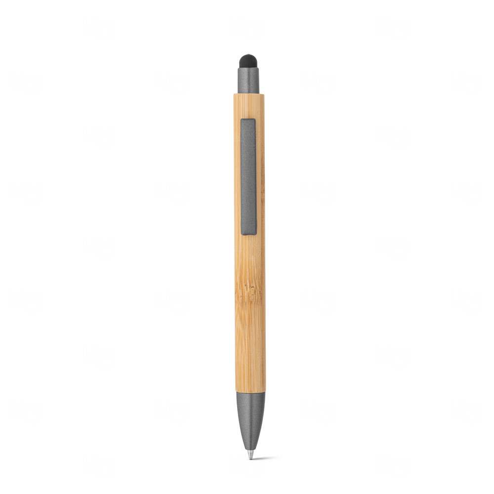 Caneta em Bambu com Touch Personalizada 