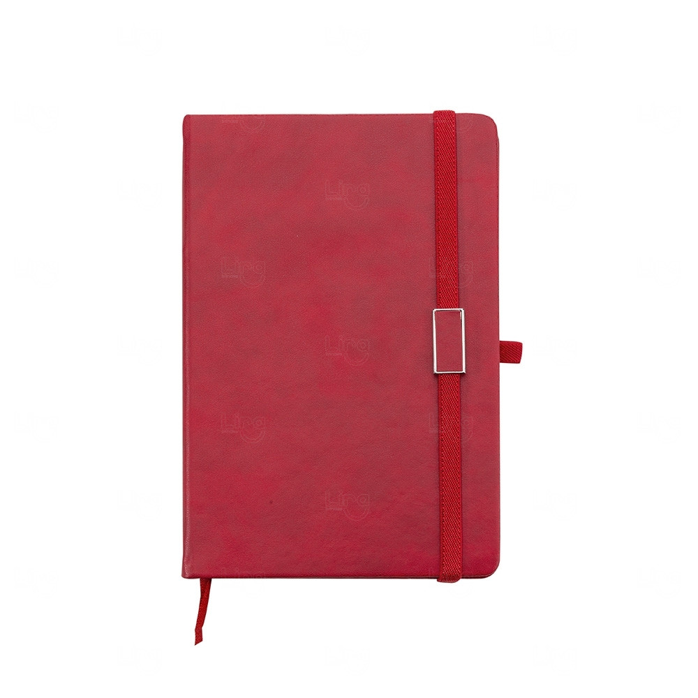 Moleskine Emborrachado Personalizado - 21,2 x 14,5 cm Vermelho