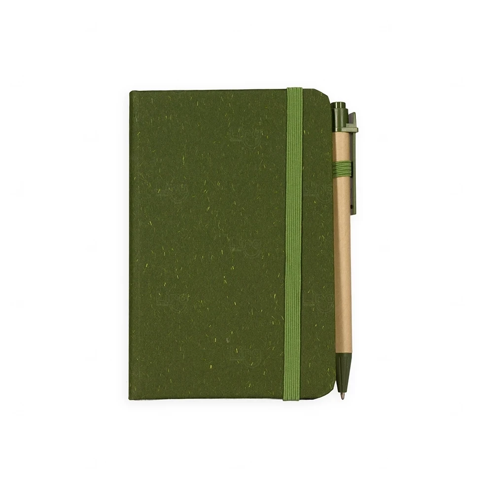 Moleskine em Fibra de Trigo com Caneta Personalizada - 14x9,3cm 