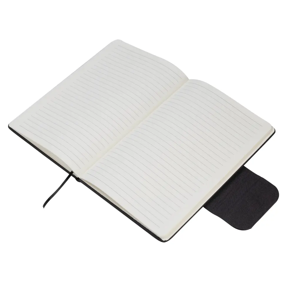 Kit Escritório em RPET Personalizado com caderno A5, garrafa térmica de 650ml e caneta em alumínio revestido em RPET 